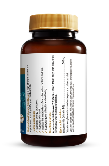 Herbs of Gold - Vitamin B3 500mg