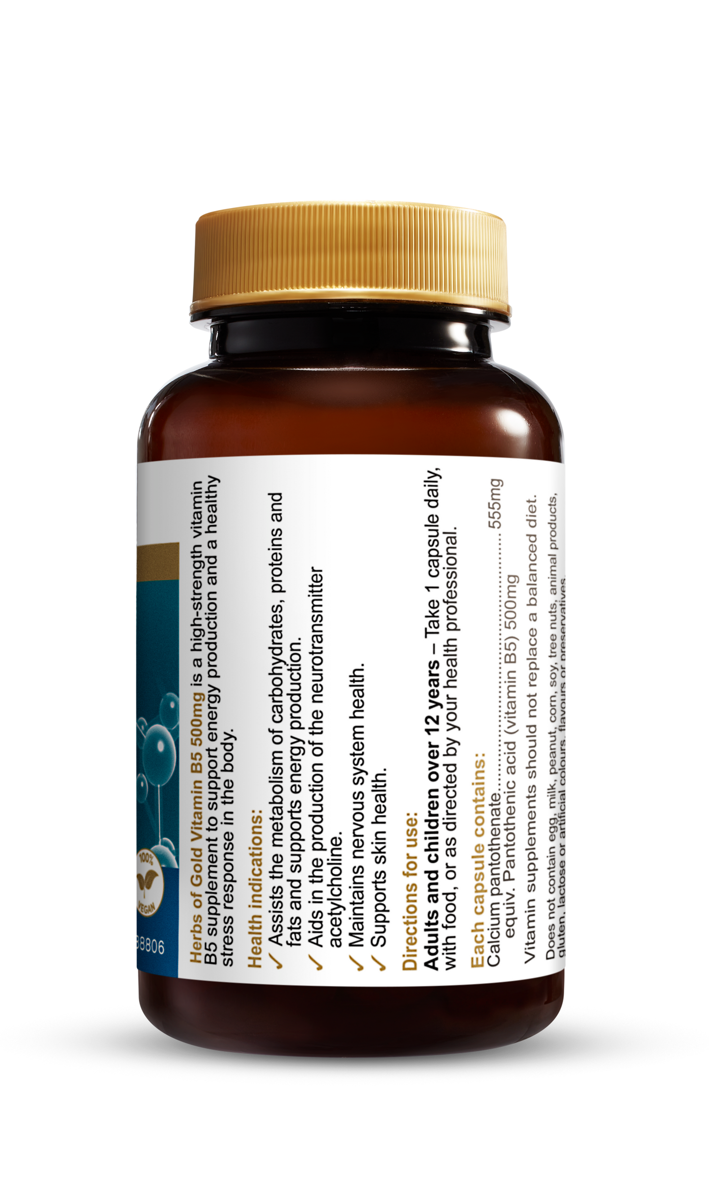 Herbs of Gold - Vitamin B5 500mg