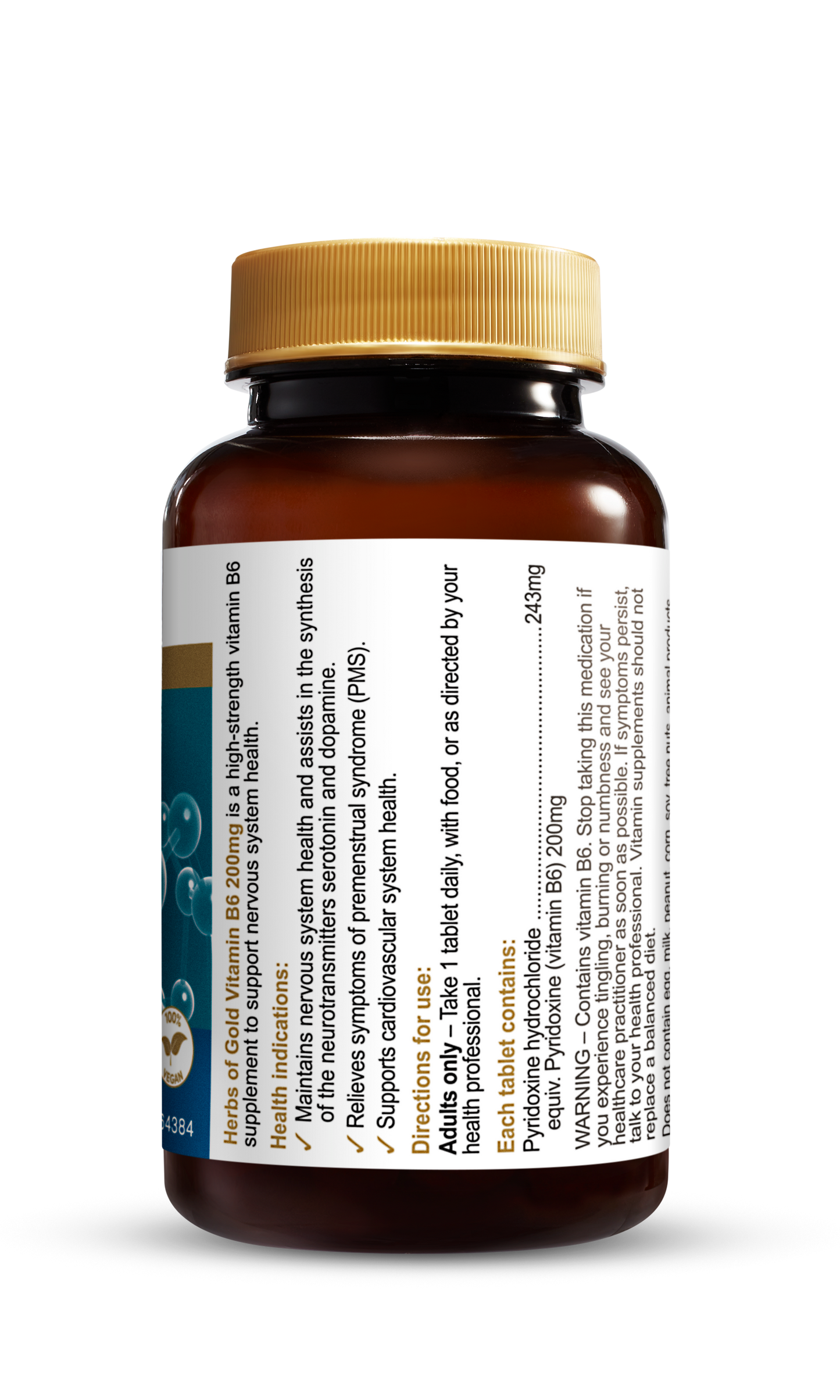 Herbs of Gold Vitamin B6 200mg