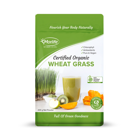 Morlife Wheat Grass Powder Certified Organic