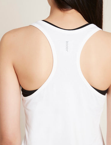 Boody Active Racer Back Tank White