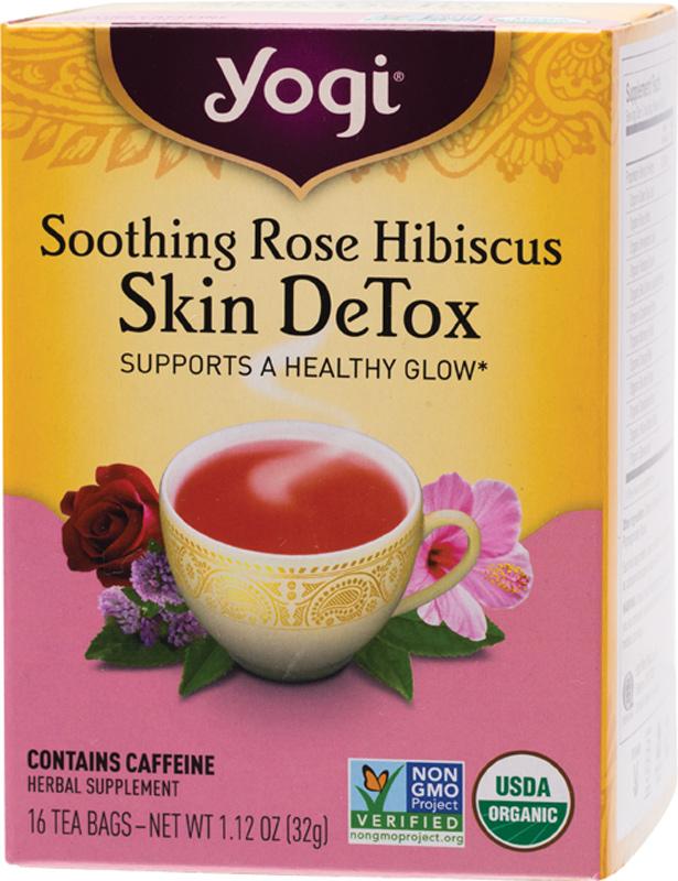 Yogi Tea Herbal Tea Bags Rose Hibiscus Skin DeTox