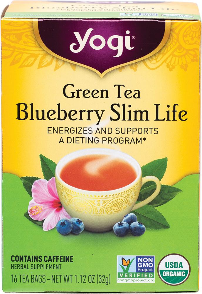 Yogi Tea Herbal Tea Bags Green Tea Blueberry Slim Life
