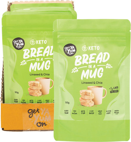 GET YA YUM ON Keto Bread In A Mug Linseed & Chia