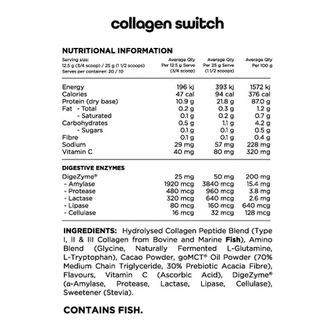 Switch Nutrition Collagen Switch Rich Chocolate