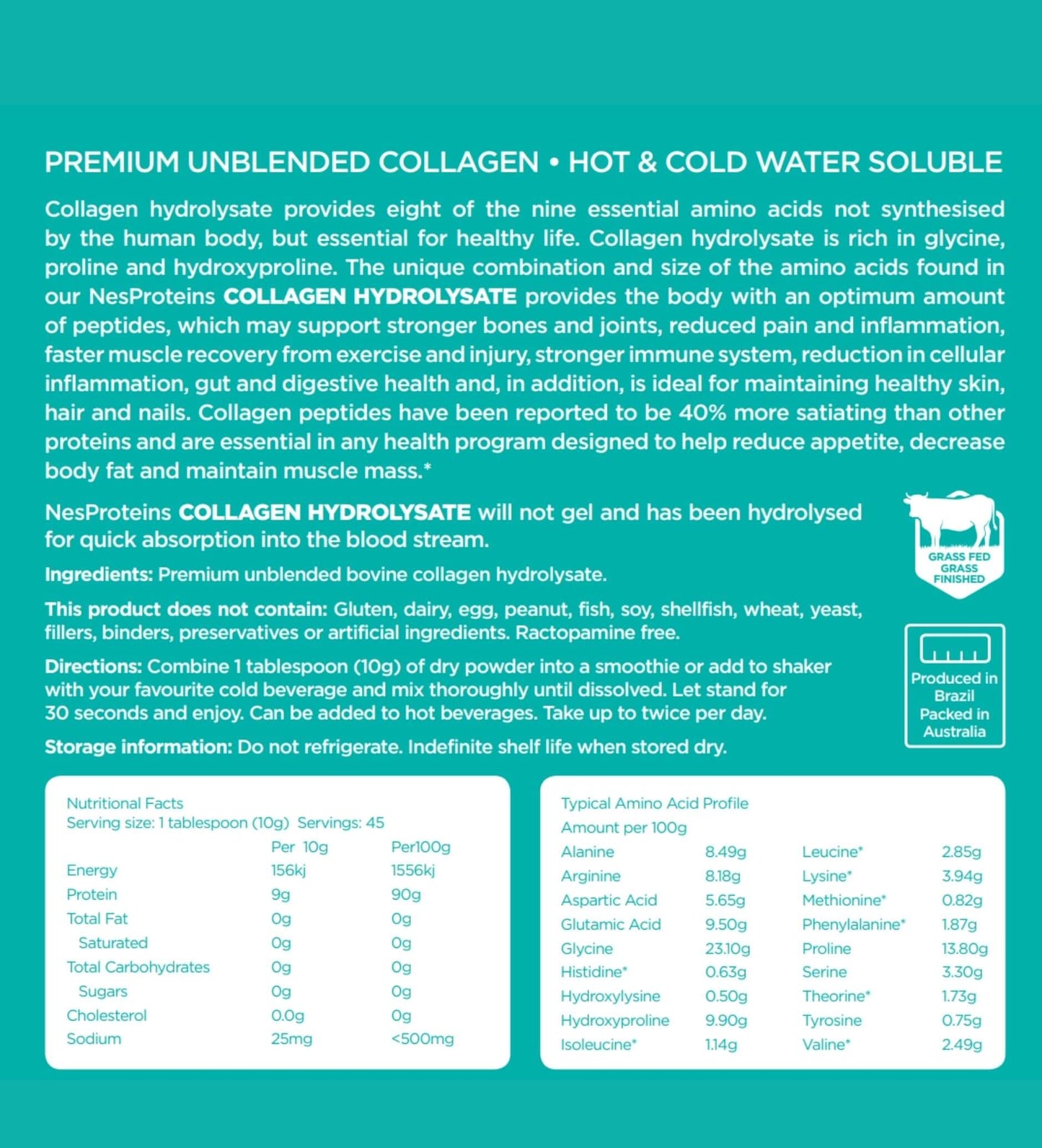NutraViva Grass Fed Collagen Hydrolysate
