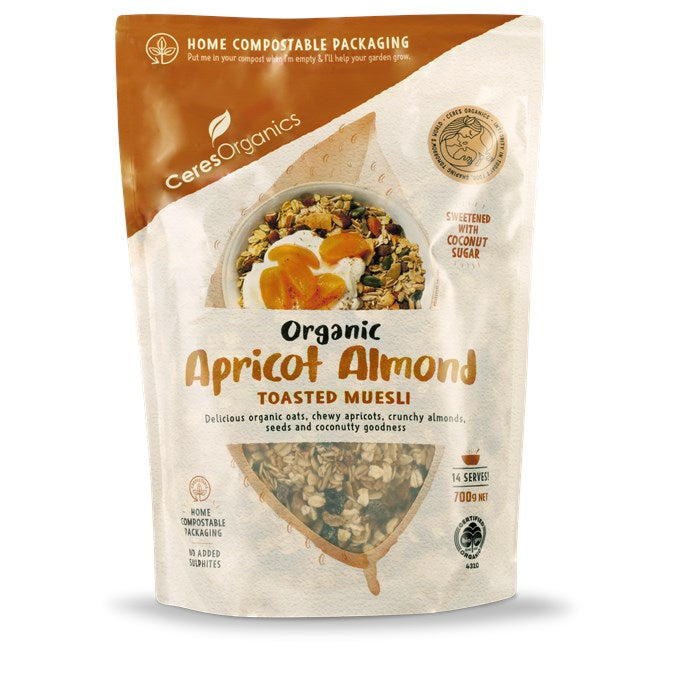 Ceres Organics Muesli Apricot Almond (Stand Up Pouch)