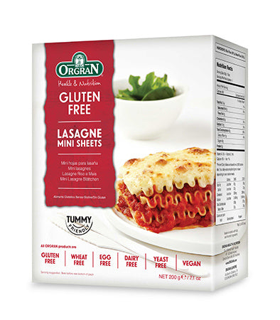 Orgran Pasta Rice & Corn Lasagne Mini Sheets