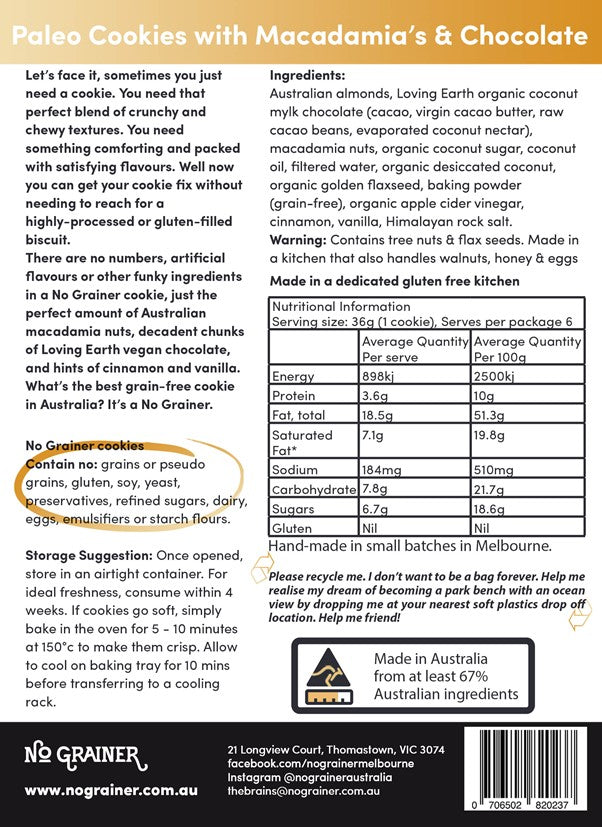 No Grainer Paleo Cookies