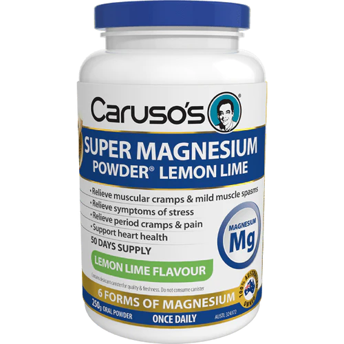 Carusos Super Magnesium Powder Lemon Lime