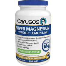 Carusos Super Magnesium Powder Lemon Lime